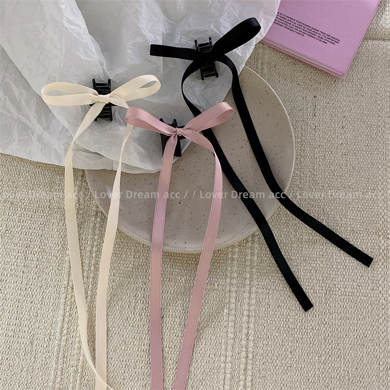 Kẹp Tóc Nơ Ruy Băng Màu Hồng Dễ Thương Dành Cho Bé Gái