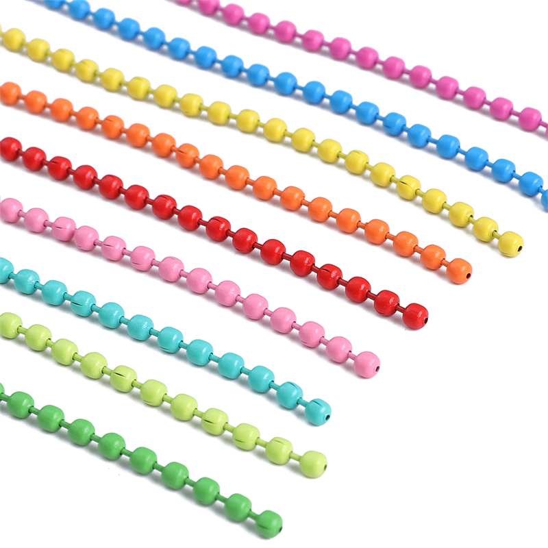 Chuỗi Hạt Bằng Sắt Nhiều Màu Sắc 12cm Dùng Làm Móc Khóa / Ba Lô diy