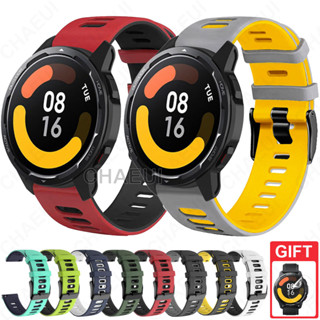 Phụ kiện vòng tay dây đeo silicon Dây đeo đôi màu cho Xiaomi Watch S4 / S3 / 2 Pro / S1 Active / S1 Pro / Mi Watch Color
