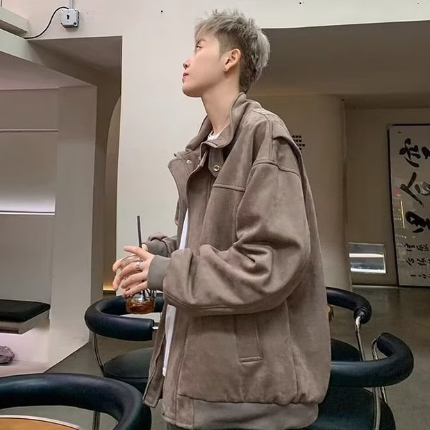 2023 New fashion áo khoác tay dài dáng rộng màu sắc đơn giản thoải mái thời trang trẻ trung bigsize phong cách sành diệu thời trang