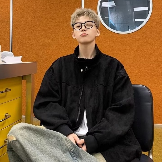 2023 New fashion áo khoác tay dài dáng rộng màu sắc đơn giản thoải mái thời trang trẻ trung bigsize phong cách sành diệu thời trang