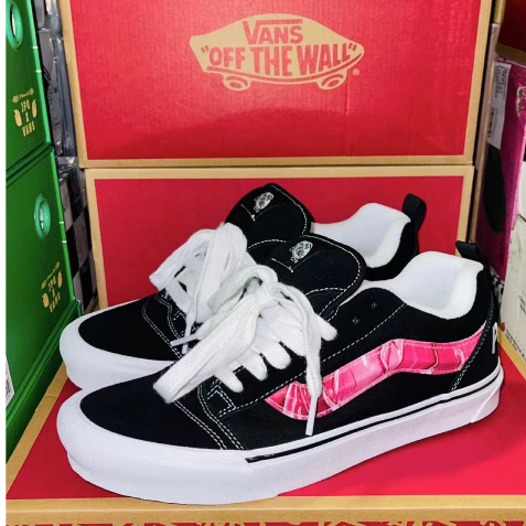 Giày Thể Thao peaches x vans kun skool Đế Thấp Siêu Nhẹ Chống Trượt Chân Thời Trang Unisex
