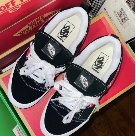 Giày Thể Thao peaches x vans kun skool Đế Thấp Siêu Nhẹ Chống Trượt Chân Thời Trang Unisex