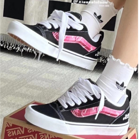 Giày Thể Thao peaches x vans kun skool Đế Thấp Siêu Nhẹ Chống Trượt Chân Thời Trang Unisex