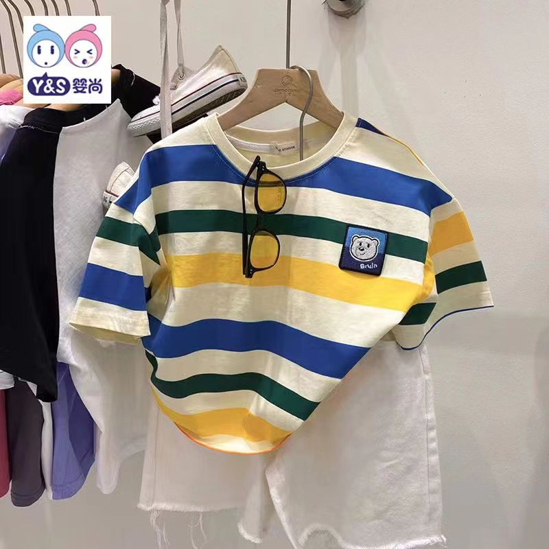 Áo Thun Cotton In Chữ Màu Trắng Đen Đơn Giản Cho Bé