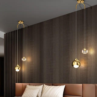 Mới Đèn Pha Lê Treo Đầu Giường Phòng Ngủ Hiện Đại