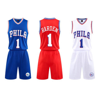Bộ Quần Áo Chơi Bóng Rổ philadelphia 76Es harden Cho Nam