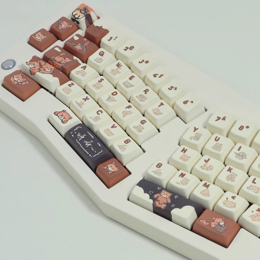 151 Phím Tiệc Gấu Nhỏ Keycaps Cherry/MDA PBT Keycaps Năm mặt nhiệt thăng hoa máy móc tùy chỉnh được cá nhân hóa keycap Phù hợp 61/68/75/84/87/96/98/104/108