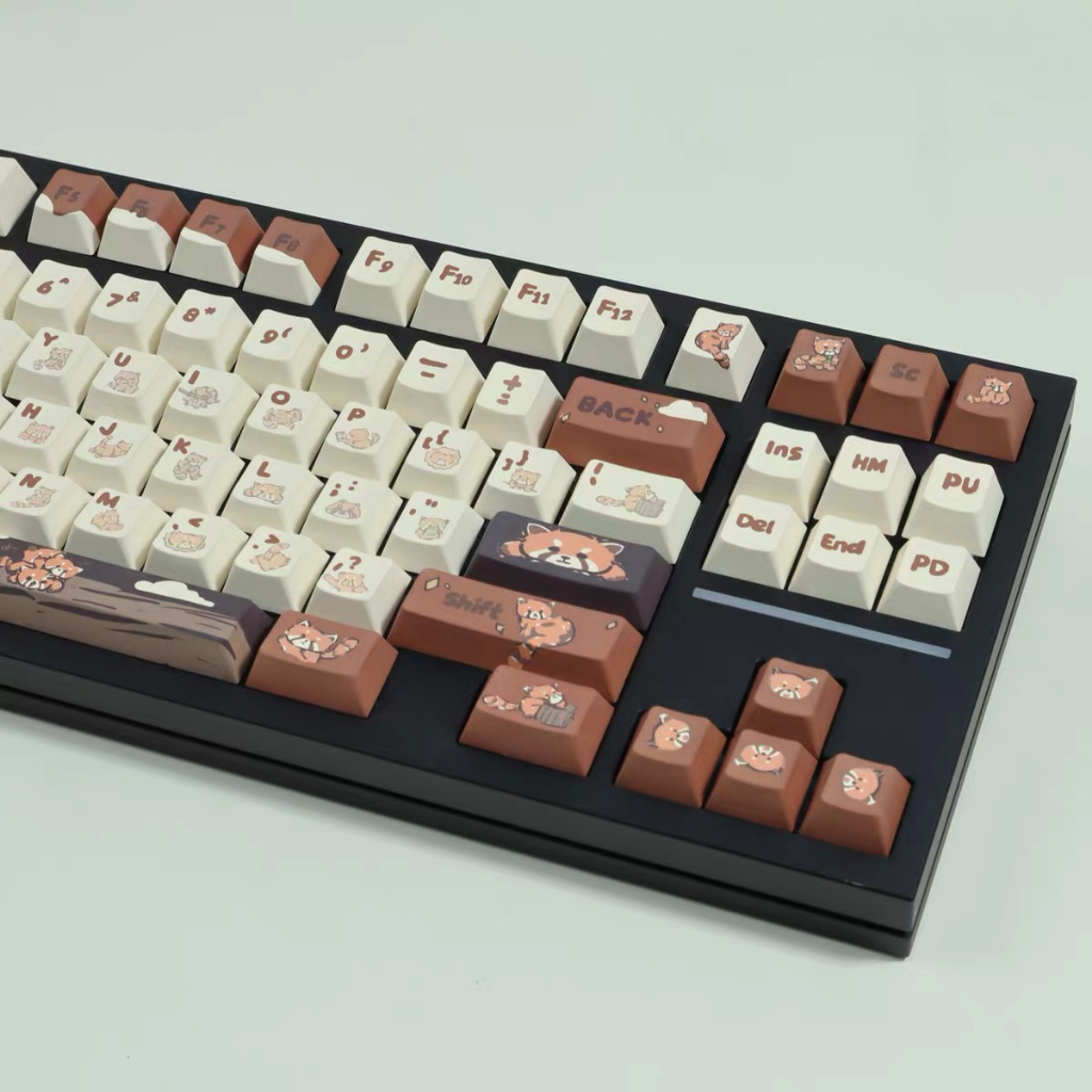 151 Phím Tiệc Gấu Nhỏ Keycaps Cherry/MDA PBT Keycaps Năm mặt nhiệt thăng hoa máy móc tùy chỉnh được cá nhân hóa keycap Phù hợp 61/68/75/84/87/96/98/104/108