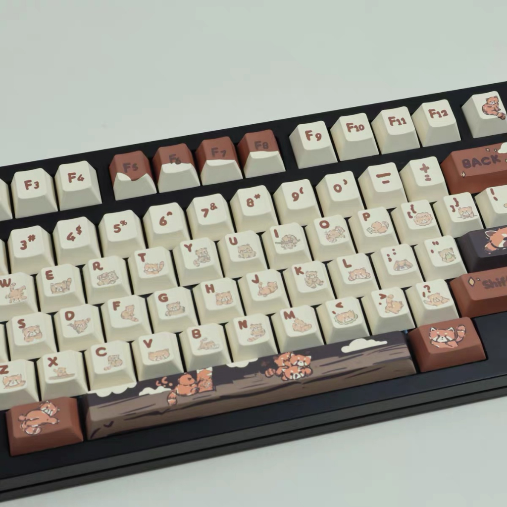 151 Phím Tiệc Gấu Nhỏ Keycaps Cherry/MDA PBT Keycaps Năm mặt nhiệt thăng hoa máy móc tùy chỉnh được cá nhân hóa keycap Phù hợp 61/68/75/84/87/96/98/104/108