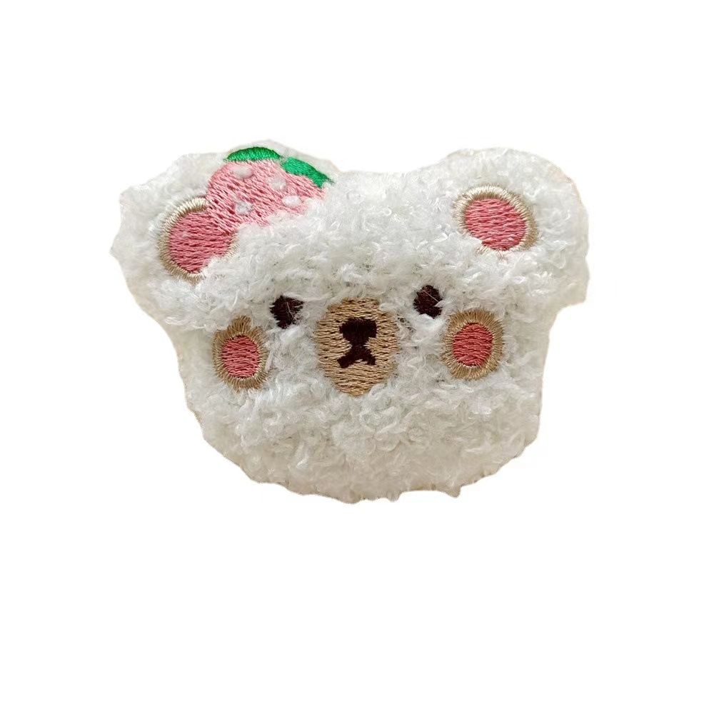 Trâm Cài Áo Hình Chú Gấu Hồng Nhồi Bông Dễ Thương