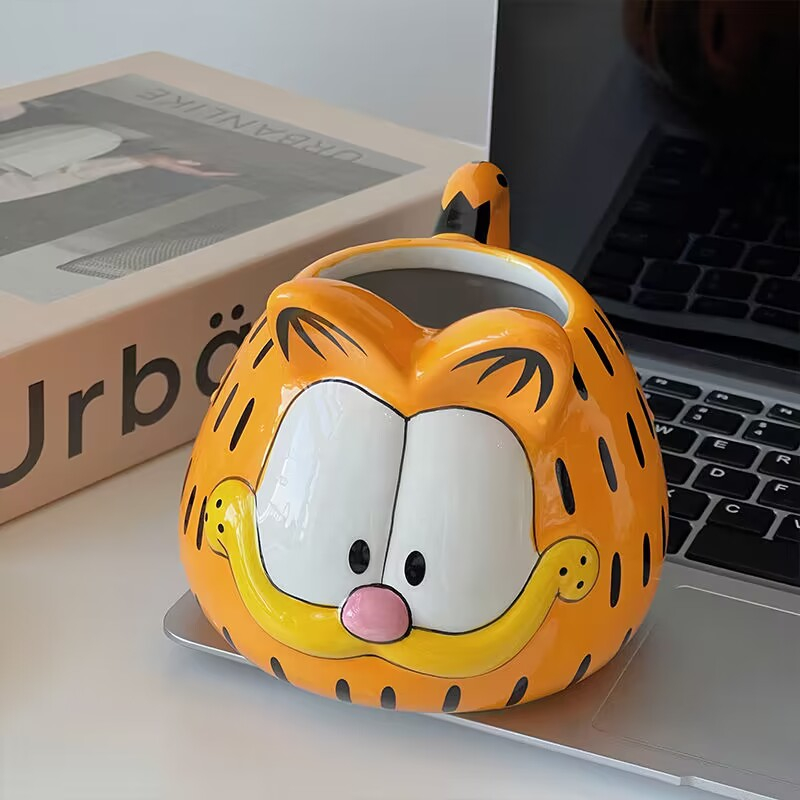 Cốc Uống Nước Bằng Sứ Hình Mèo garfield 3d Ba Chiều Dễ Thương Nhỏ Gọn Dành Cho Trang Trí Văn Phòng / Gia Đình 2023