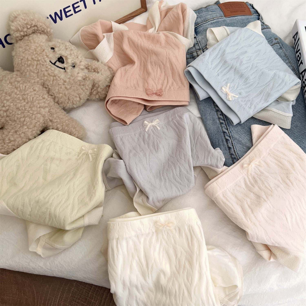 Quần Lót cotton Không Đường May Co Giãn Tốt Thoáng Khí Phong Cách Nhật Bản Cho Nữ