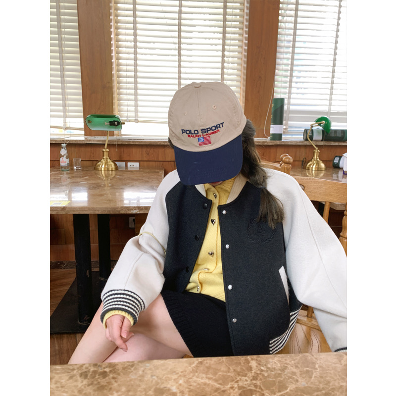 Áo Khoác Bóng Chày Nữ Dáng Rộng Có Thêu Chữ Thời Trang Cá Tính