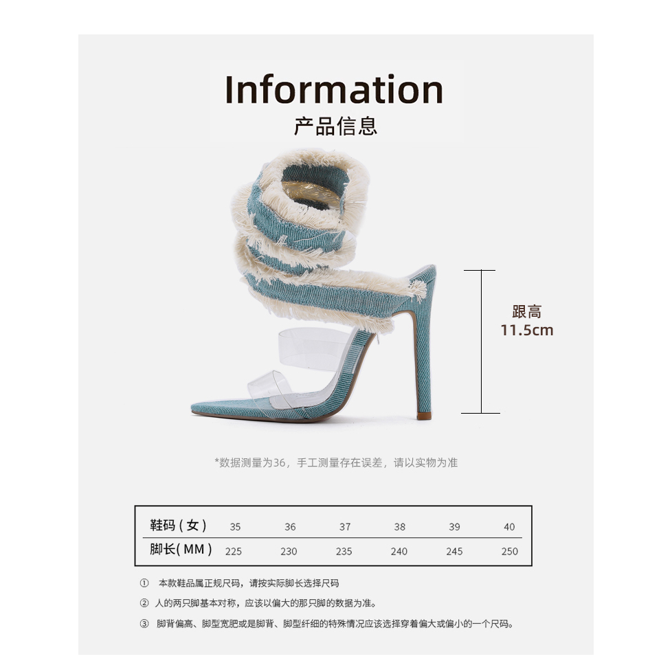 Thời Trang Giày Cao Gót Mũi Nhọn 4.53 inches size Lớn