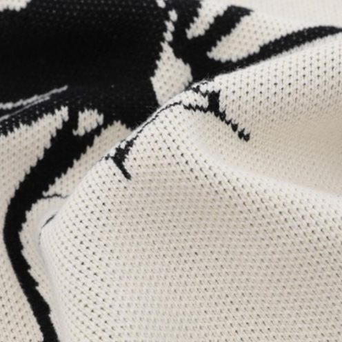 Áo len nam cổ tròn kiểu dáng hàn quốc vải len sợi dày dặn  Áo hoodie thêu hình nhện thời trang thu Đông cho nam nữ