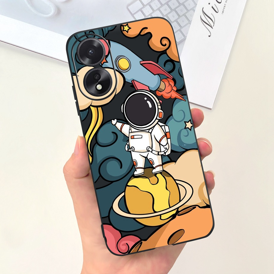Ốp Điện Thoại silicone Mềm Nhám Họa Tiết Hoạt Hình Mẫu Mới Nhất Cho oppo a38 4g cph2579 / a78 4g cph2565 a38 a 78 4g