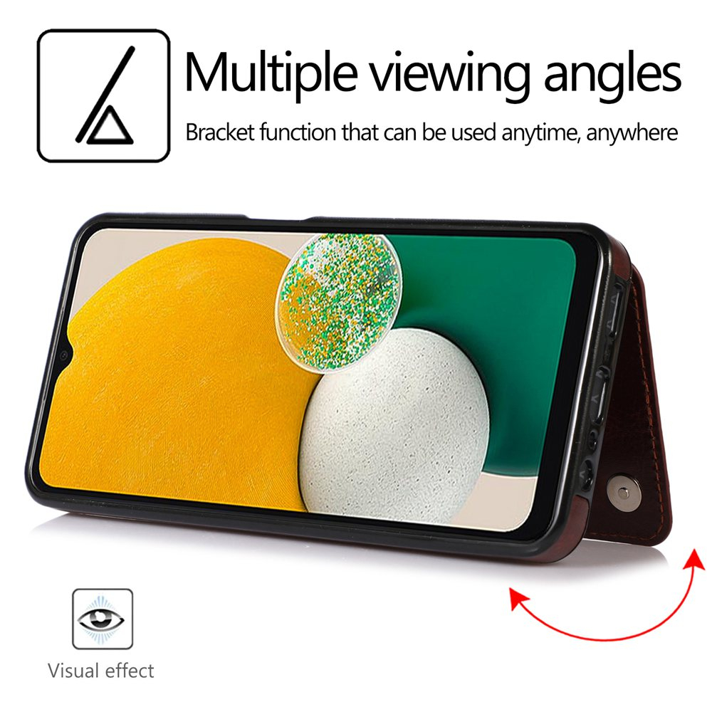 Bao Da pu Điện Thoại Nắp Lật Hít Nam Châm Có Ngăn Đựng Thẻ Và Giá Đỡ Cho samsung galaxy a12 a13 a14 a33 a53 a54 a73 zy-13