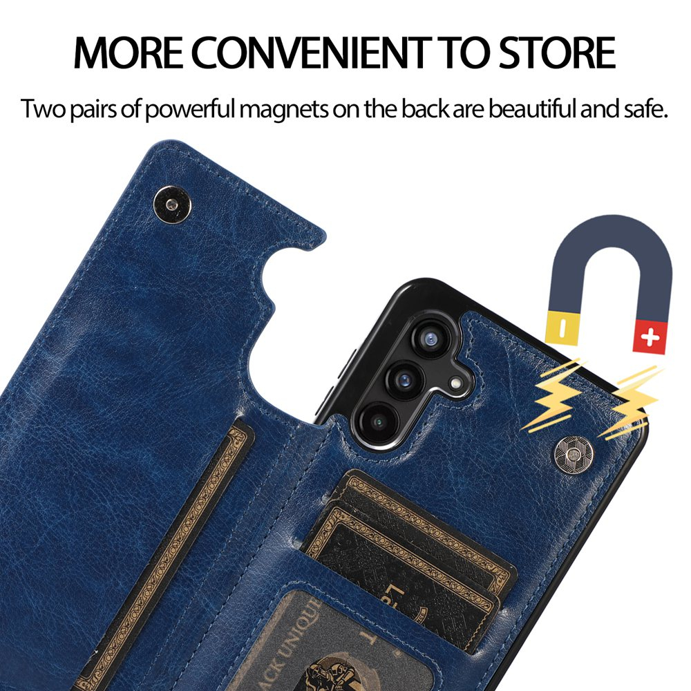 Bao Da pu Điện Thoại Nắp Lật Hít Nam Châm Có Ngăn Đựng Thẻ Và Giá Đỡ Cho samsung galaxy a12 a13 a14 a33 a53 a54 a73 zy-13