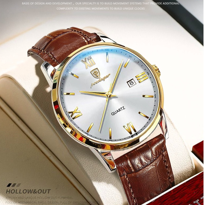 Swiss Đồng Hồ Thạch Anh Siêu Mỏng Chống Thấm Nước Cho Nam