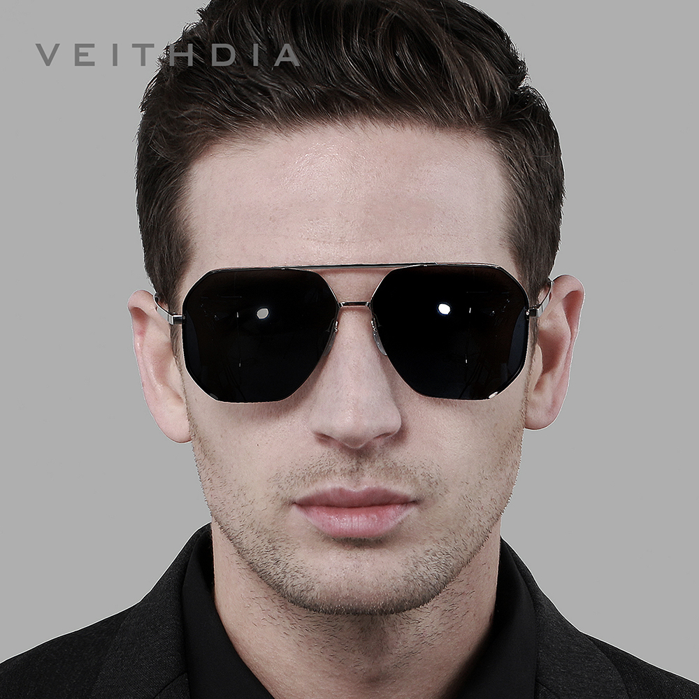 Veithdia Kính Mát Nam Gọng Inox Chống Tia uv400 v8258