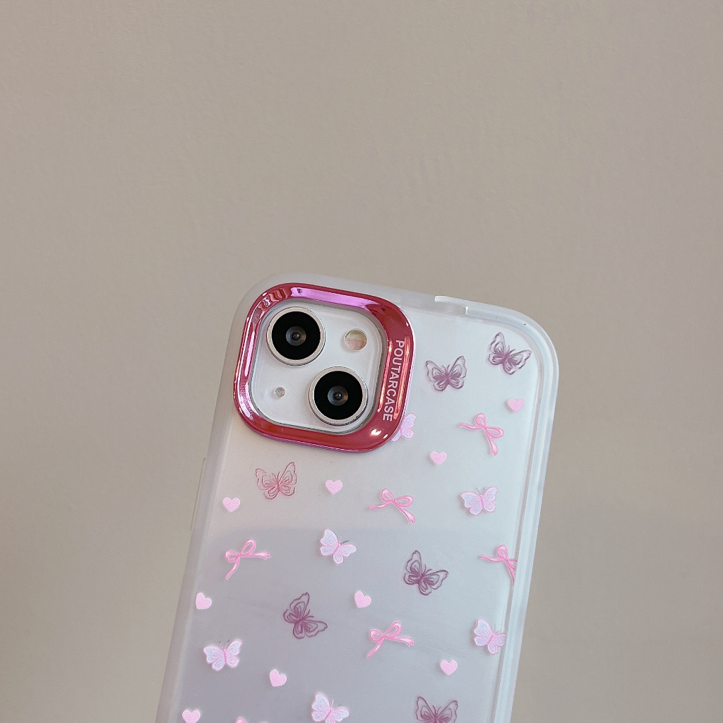 Bao Da Điện Thoại Họa Tiết Bươm Bướm Cho iphone 15 11 12 13 14 pro max i15 Ốp