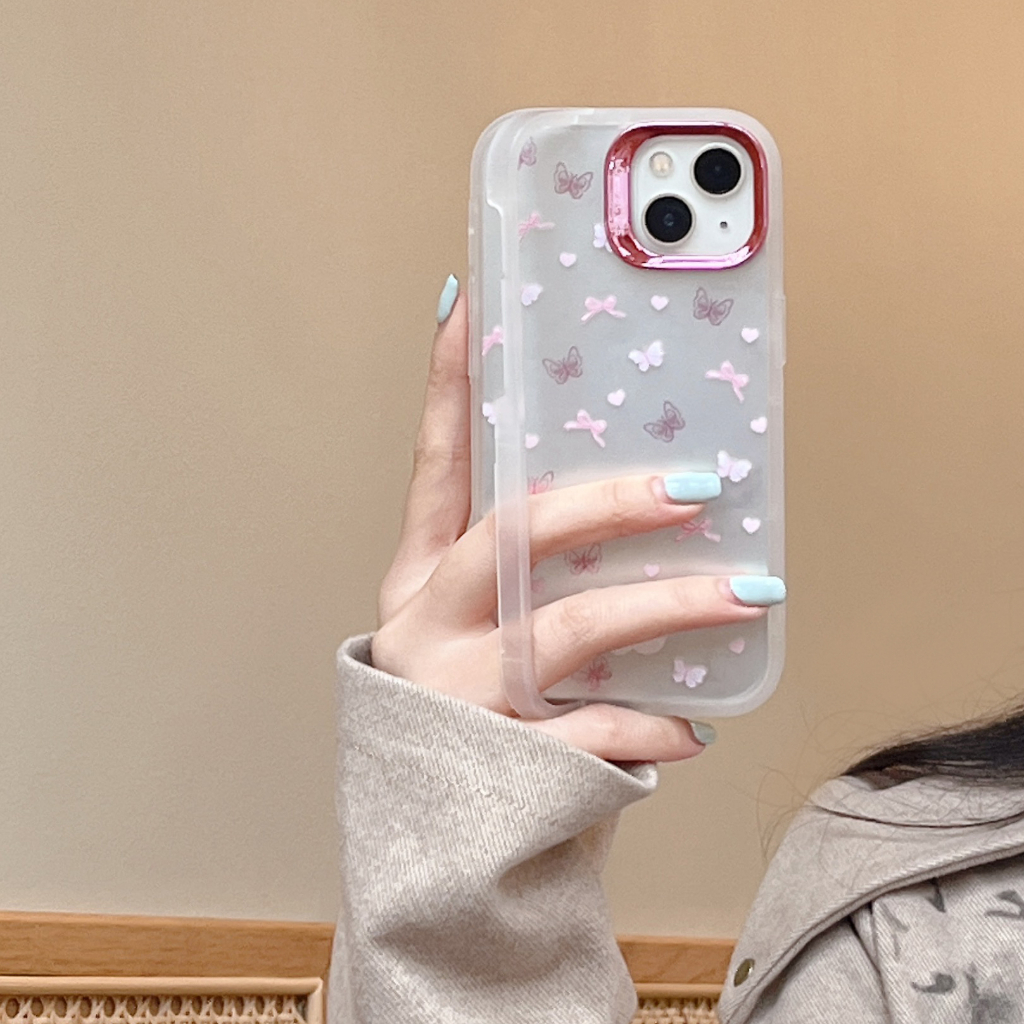 Bao Da Điện Thoại Họa Tiết Bươm Bướm Cho iphone 15 11 12 13 14 pro max i15 Ốp