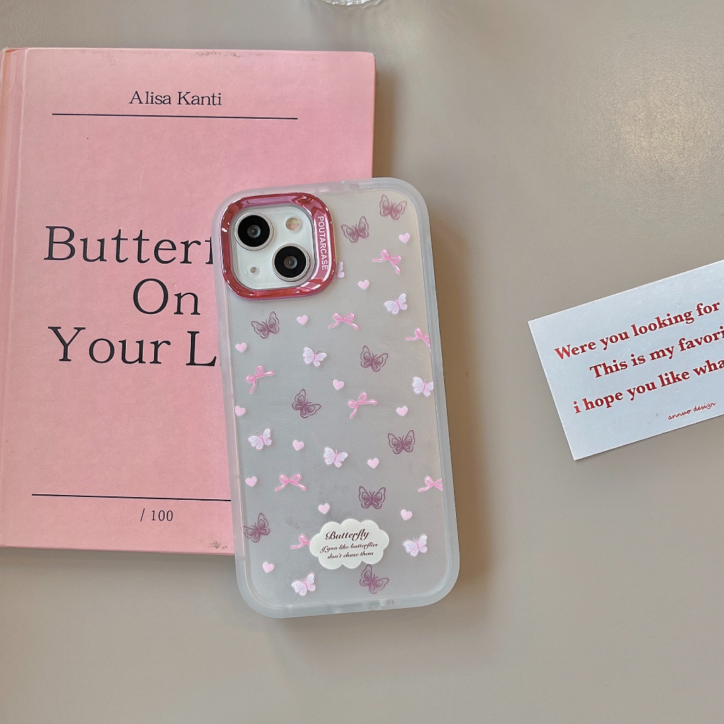 Bao Da Điện Thoại Họa Tiết Bươm Bướm Cho iphone 15 11 12 13 14 pro max i15 Ốp