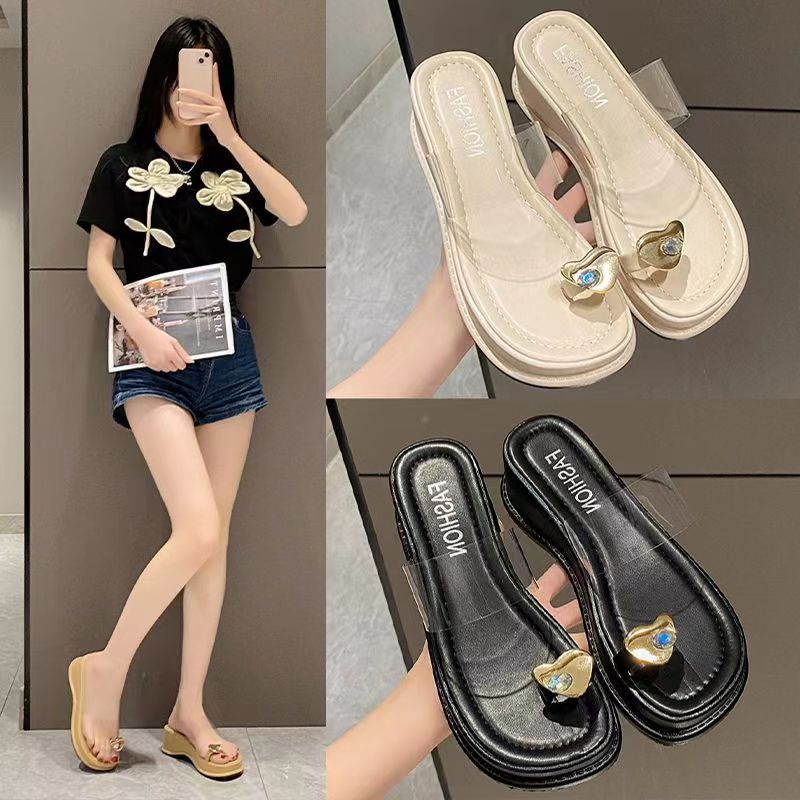 Dép đế dày dép lê xỏ ngón chống trượt đế dày đơn giản