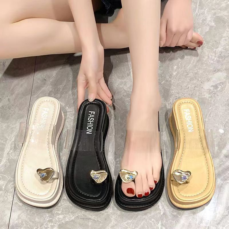 Dép đế dày dép lê xỏ ngón chống trượt đế dày đơn giản