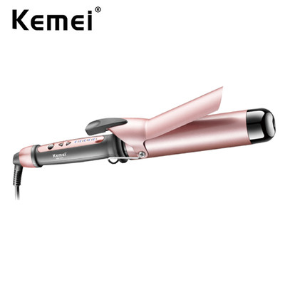 Kemei Máy Uốn Tóc Chuyên Nghiệp Với Thiết Kế Ống Gốm Sứ Xinh Xắn