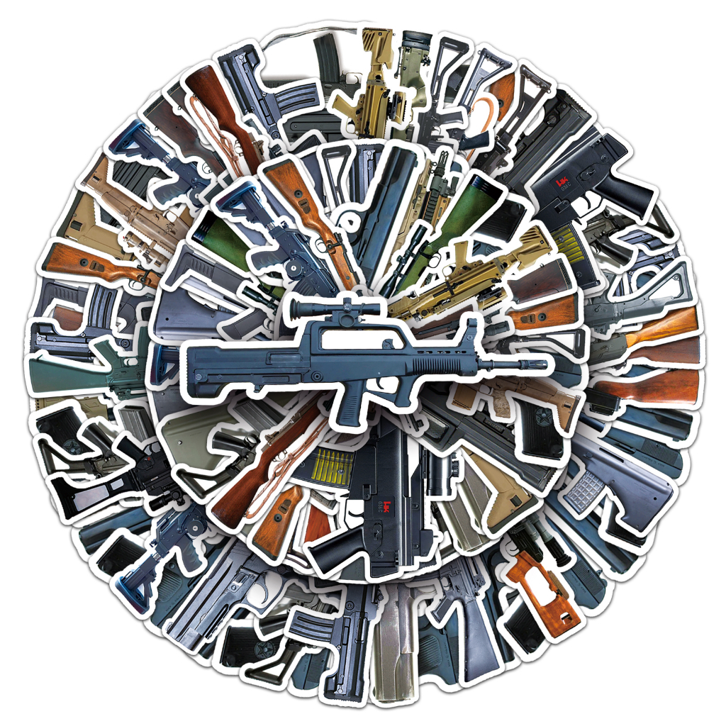 Bộ 50 Miếng Dán Họa Tiết Quân Đội Vui Nhộn Chống Thấm Nước Trang Trí Xe Hơi