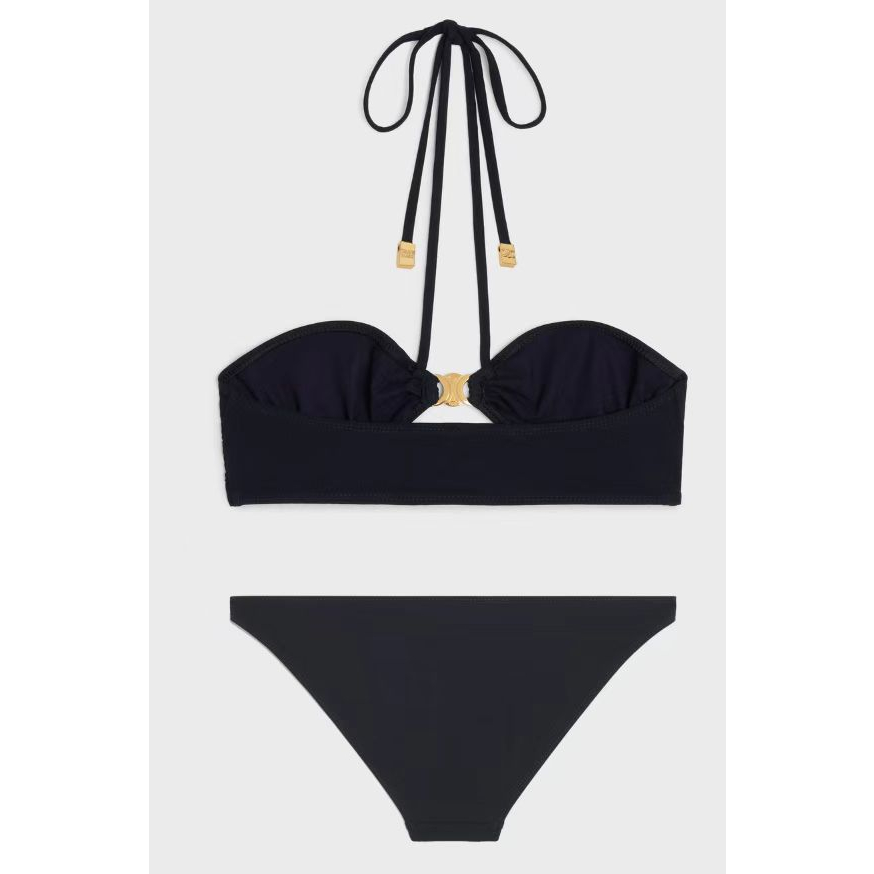 Bộ Bikini Tam Giác Màu Mờ jersey argile