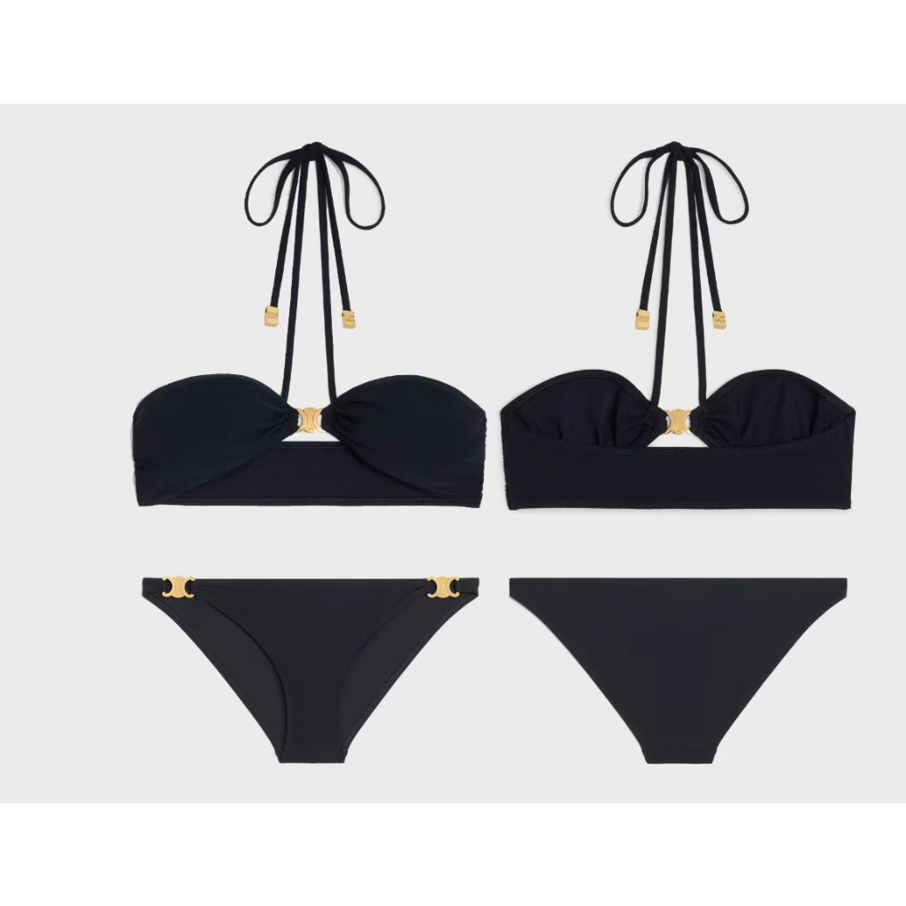 Bộ Bikini Tam Giác Màu Mờ jersey argile