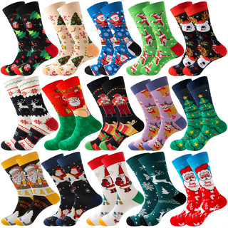  Vớ cotton In Họa Tiết Giáng Sinh   Năm Mới 2023 Vui Nhộn Thời Trang Thu Đông Cho Nam Và Nữ 