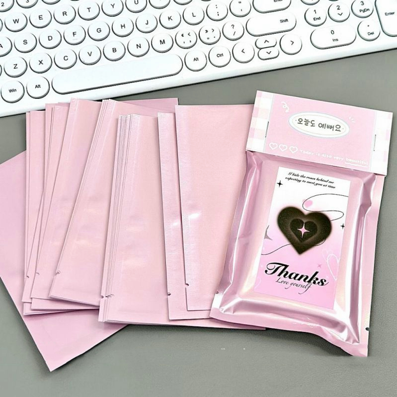 Túi Giấy Gói Quà Màu Hồng Dễ Thương Phong Cách Hàn Quốc