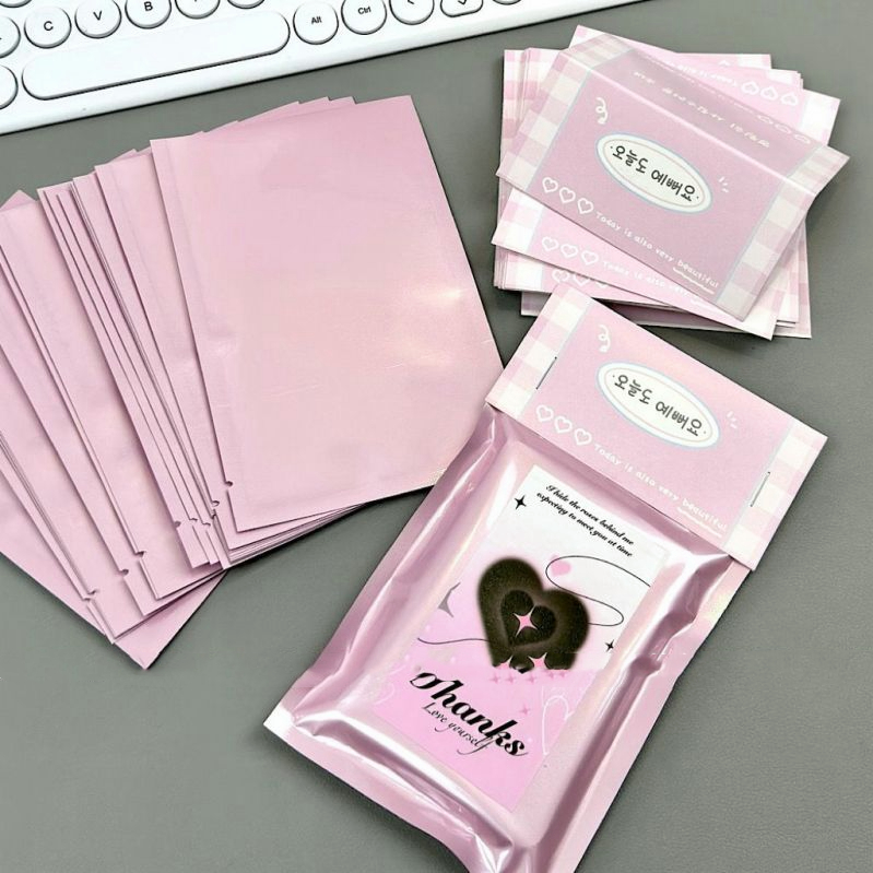 Túi Giấy Gói Quà Màu Hồng Dễ Thương Phong Cách Hàn Quốc