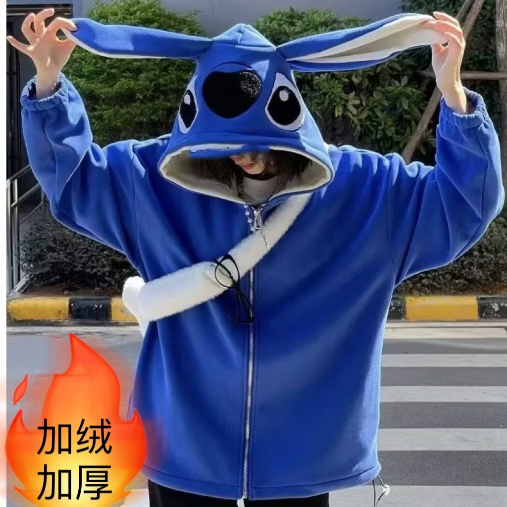 Hoạt Hình Áo Khoác Có Mũ Trùm Dáng Rộng Thời Trang Dành Cho Nữ Và Nam