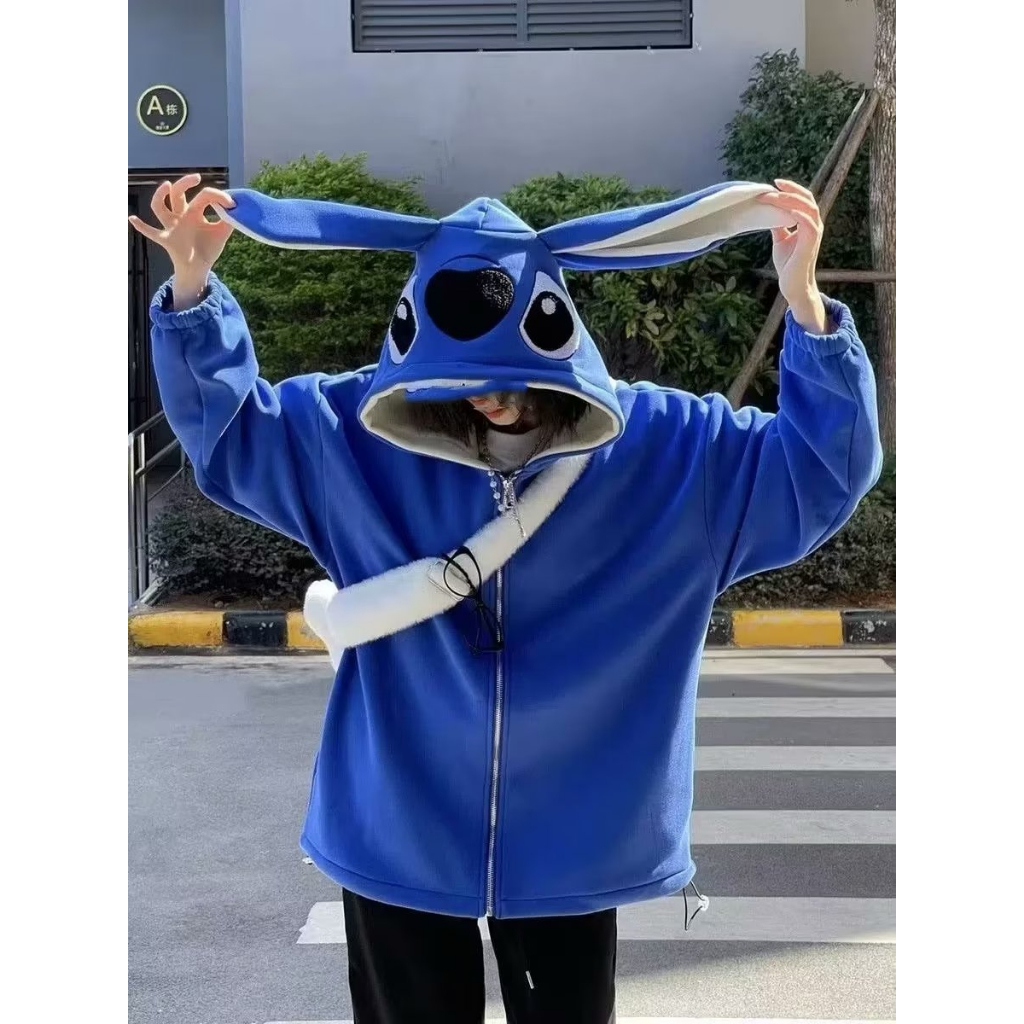 Hoạt Hình Áo Khoác Có Mũ Trùm Dáng Rộng Thời Trang Dành Cho Nữ Và Nam