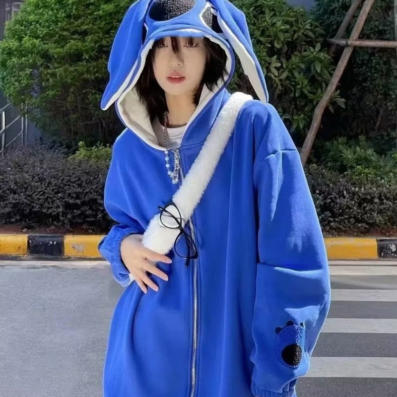 Hoạt Hình Áo Khoác Có Mũ Trùm Dáng Rộng Thời Trang Dành Cho Nữ Và Nam