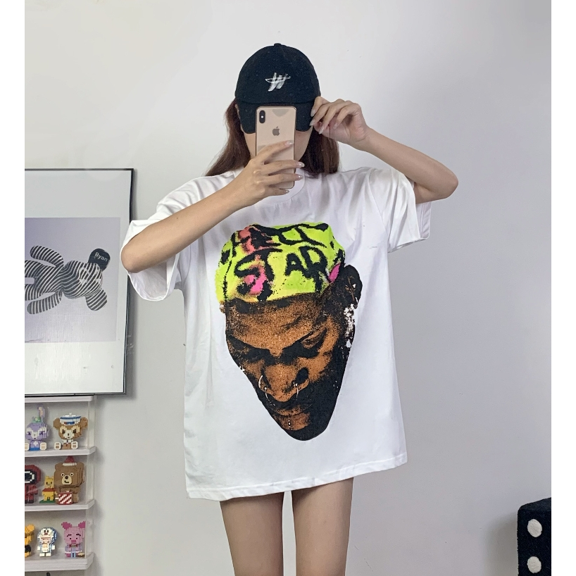 Áo Thun Tay Ngắn Dáng Rộng In Hình hellstar rodman Phong Cách Mới Hợp Thời Trang Đường Phố