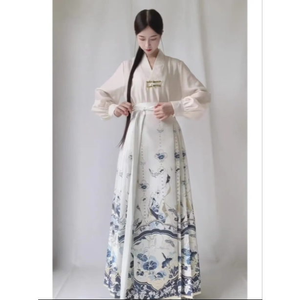 Mới Bộ Áo Váy Hán Phục Cách Tân In Họa Tiết Phong Cách Trung Hoa Thời Trang Mùa Thu Cho Nữ#23916