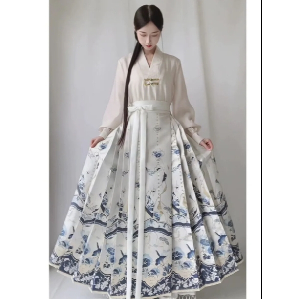 Mới Bộ Áo Váy Hán Phục Cách Tân In Họa Tiết Phong Cách Trung Hoa Thời Trang Mùa Thu Cho Nữ#23916