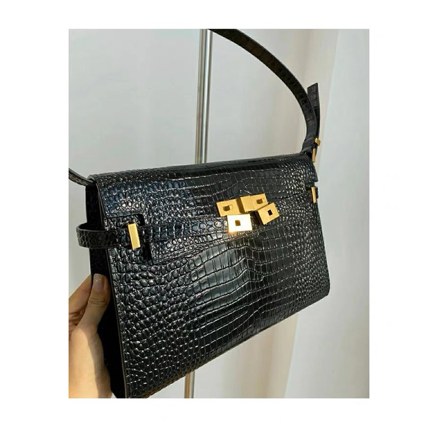 Túi 2023 túi phong cách mới hợp thời trang woods manhattan túi nữ da thật all-match kelly túi one-shoulder messenger underar