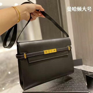 Túi 2023 túi phong cách mới hợp thời trang woods manhattan túi nữ da thật all-match kelly túi one-shoulder messenger underar