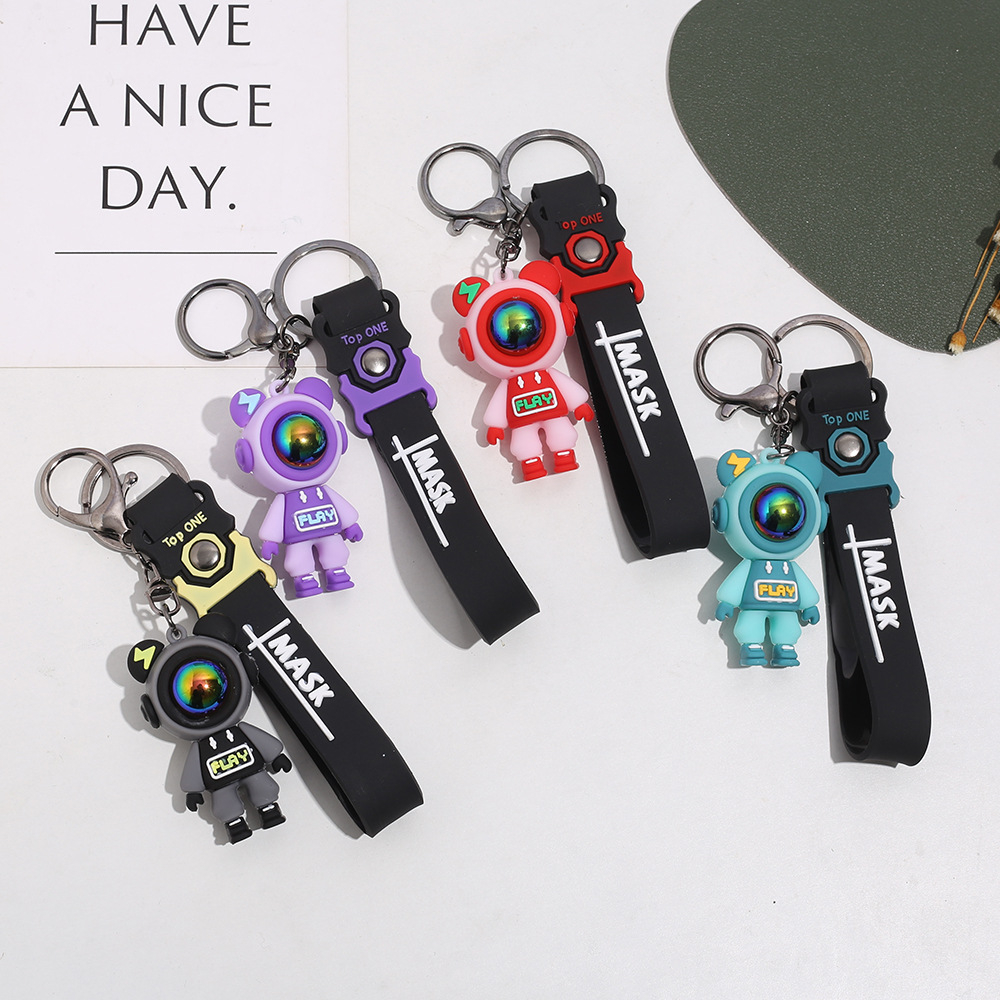 Móc Khóa Hình Gấu / Thỏ / Phi Hành Gia Hoạt Hình Sáng Tạo
