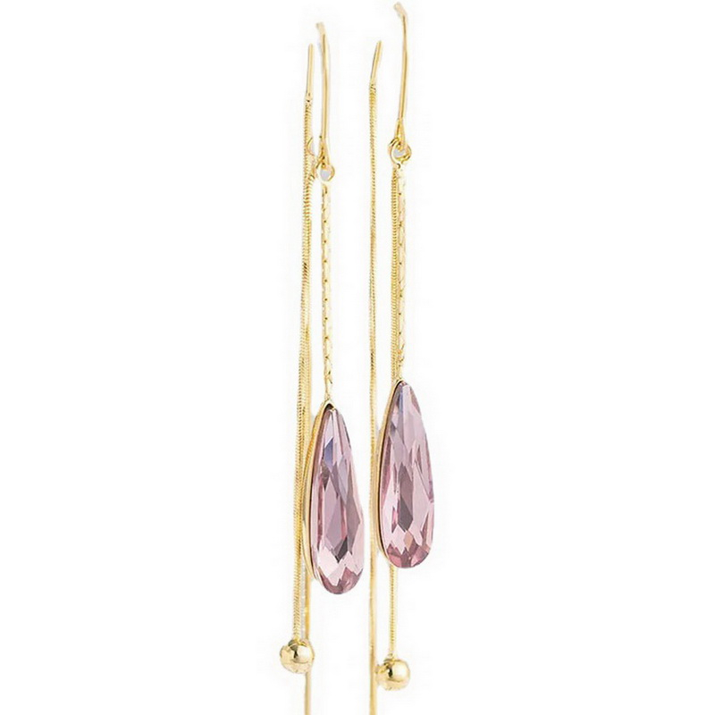 Bông Tai Dạng Tua Rua Đính Đá Zircon Thời Trang Sang Trọng Cho Nữ S925