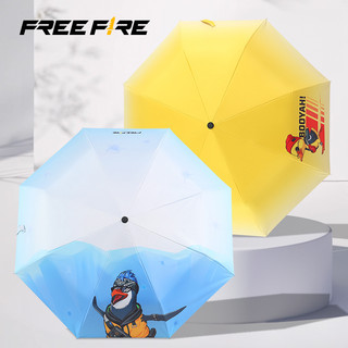 Dù Che Mưa Chống Nắng Gấp Gọn 2 Lớp Chống UV In Hình Chim Cánh Cụt Mr.Waggor & Vịt Vàng Beanie Free Fire Dễ Thương Tiện Lợi