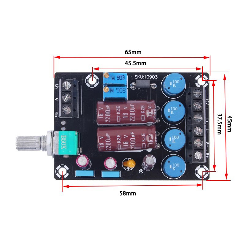 1 Bảng Mạch Khuếch Đại Âm Thanh Kỹ Thuật Số ta2024 2.0 15w * 2 12v Cho Máy Tính