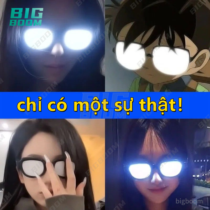 Kính conan phát sáng LED cosplay